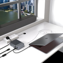 이미지를 갤러리 뷰어에 로드 , HyperDrive GEN2 18-Port USB-C Hub — 2X Speed & Power: Universal USB-C docking station for MacBook, Chromebook, and PC