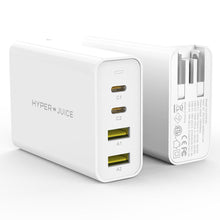 Load image into Gallery viewer, HyperJuice GaN 100W USB-C Charger — World&#39;s most crowdfunded 100W GaN charger. Quick charge 2 USB-C and 2 USB-A devices.
