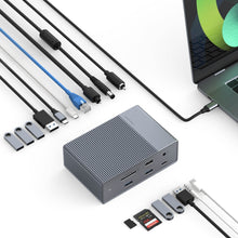 이미지를 갤러리 뷰어에 로드 , HyperDrive GEN2 16-Port Thunderbolt 3 Dock — Latest Generation Titan Ridge Docking Station. Supports 8K video. Backward compatible with USB-C host.
