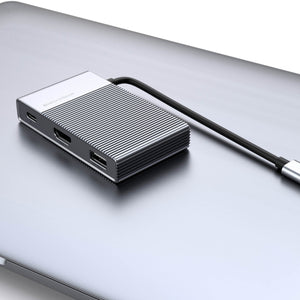 HyperDrive GEN2 6-Port USB-C Hub — 2X Speed & Power: Universal USB-C docking station for MacBook, Chromebook, and PC