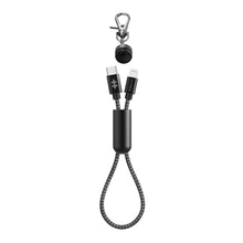 Load image into Gallery viewer, HyperDrive USB-C to Lightning Cable Keychain (8in / 20cm) — Key cable charger for iPhone and iPad easily clips to your keychain or travel bag.
