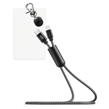 Load image into Gallery viewer, HyperDrive USB-C to Lightning Cable Lanyard (3.3 feet / 1m) — Key cable lanyard for iPhone and iPad is perfect for ID badges and key cards.
